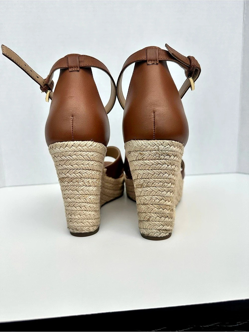 Michael Kors Brown Espadrille Wedge Sandals Like New - Picture 4 of 8